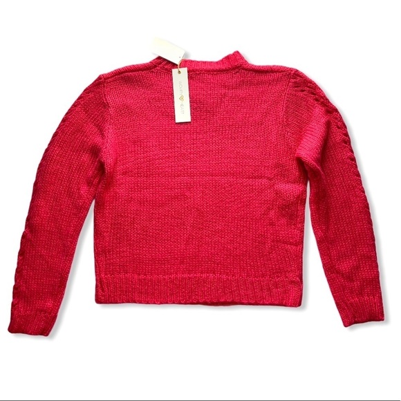WOVEN HEART Pink Open Knit Pullover Sweater Medium - Picture 6 of 6